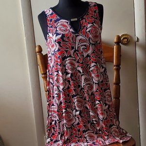 Espresso Red, White, and Blue Rose Dress